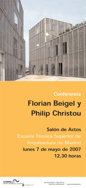 Conferencia de los arquitectos Florian Beigel y Philip Christou en Madrid